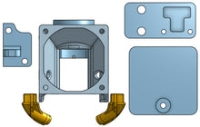 Load image into Gallery viewer, Minimalist E3D V6 and CHC Pro Volcano Fans Bracket and Ducts for Dual 4010 Blowers, Single 4010 or 4020 Heatsink Fan .STL files for DIY 3D printing