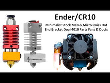 Load and play video in Gallery viewer, Minimalist Fans Bracket and Standard Plus LED Ducts for Dual 4010 Blowers, Single 4010 or 4020 Heatsink Fan .STL files for DIY 3D printing