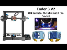 Load and play video in Gallery viewer, Minimalist E3D V6 and CHC Pro Volcano Fans Bracket and Ducts for Dual 4010 Blowers, Single 4010 or 4020 Heatsink Fan .STL files for DIY 3D printing