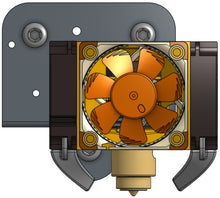 Load image into Gallery viewer, REVO CR Minimalist Fans Bracket and Ducts for Dual 4010 Blowers, Single 4010 or 4020 Heatsink Fan .STL files for DIY 3D printing
