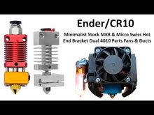 Load and play video in Gallery viewer, Minimalist Fans Bracket and Standard Plus LED Ducts for Dual 4010 Blowers, Single 4010 or 4020 Heatsink Fan .STL files for DIY 3D printing
