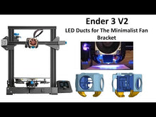 Load and play video in Gallery viewer, Minimalist E3D V6 and CHC Pro Volcano Fans Bracket and Ducts for Dual 4010 Blowers, Single 4010 or 4020 Heatsink Fan .STL files for DIY 3D printing
